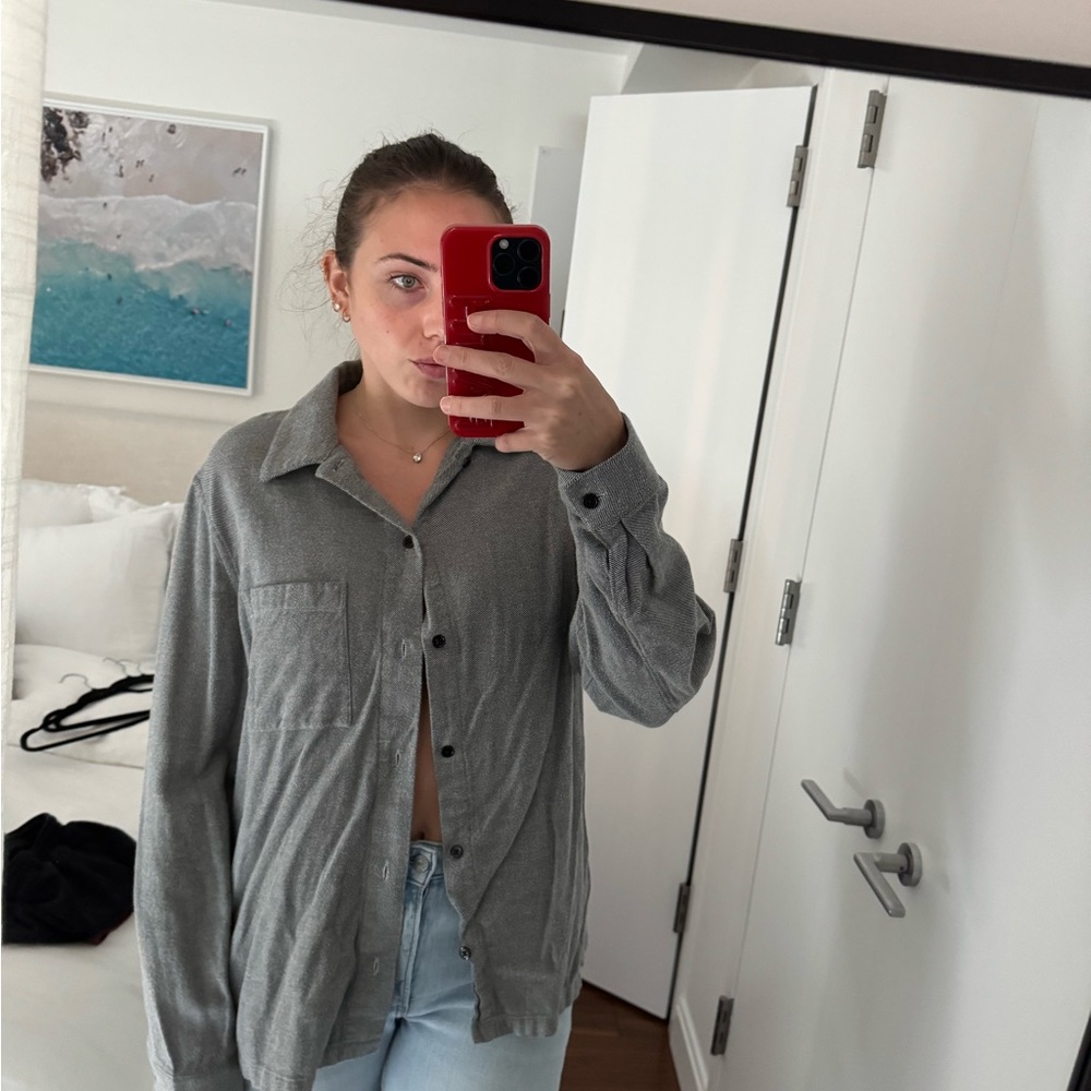 Theory Striped Button-Up Shirt